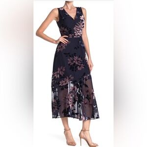 Sam Edelman Floral Burnout Velvet Maxi Dress 0